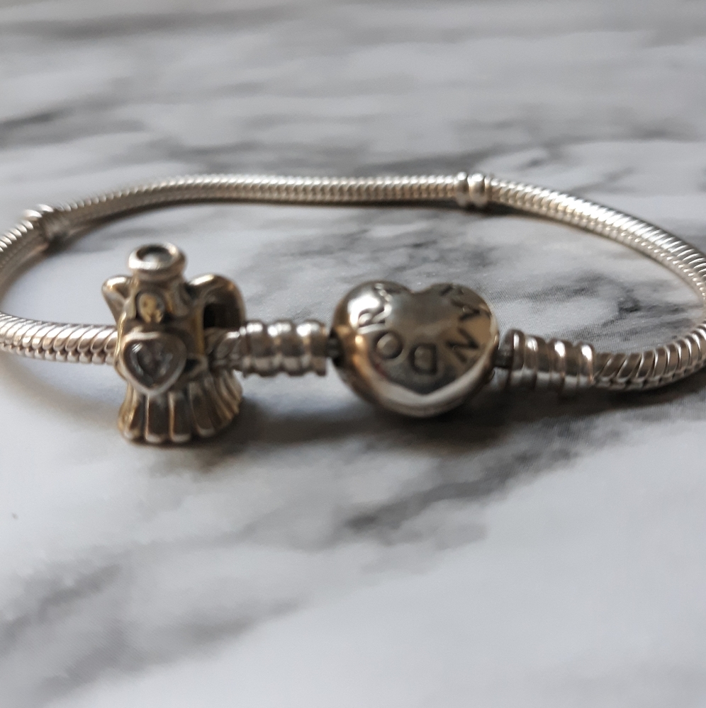 Authentic Pandora Bracelet with Angel Charm
